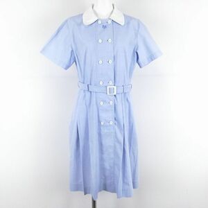 1円 ワンピース 上着 夏物 女子 学生服 兵庫神戸山手女子高校 水色 制服 中古 ランクC NA9912