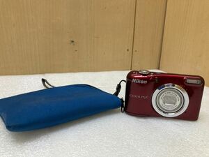 HY2865 【Nikon/ニコン】　COOLPIX A10 赤　RED 単三電池　シャッター　フラッシュOK 現状品　0712