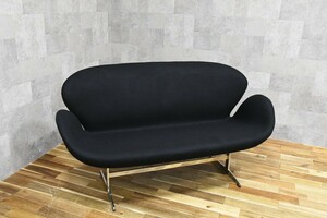 PB4EK75 北欧 アルネ・ヤコブセン Arne Jacobsen スワンチェア SWAN 2人掛けソファ W136cm フリッツハンセン モダン 長椅子 リプロダクト 