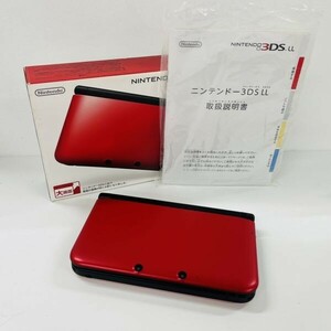 T122-I37-3365 Nintendo 任天堂 3DS LL SPR-001 通電確認.初期化済み 箱.取扱説明書付き レッド×ブラック ゲーム機 ゲーム