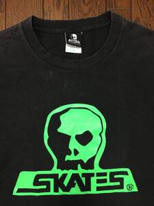 スカルスケーツ SKULL SKATES Tシャツ L 黒 緑 ブラック グリーン カナダ製 検索 スケボー スケーター スケートボード ドクロ