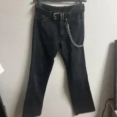 CHROME HEARTS FLEURKNEE DNM PANTS BLACK