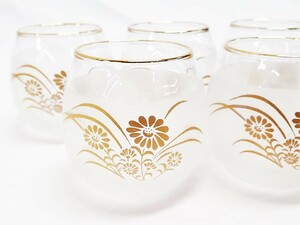 冷茶グラス 5客セット 花柄 和模様 茶器 和食器 生活雑貨 FM-8 20210922