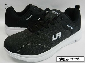 【LARKINS】ラーキンス　防水スニーカー　軽量　25.5ｃｍ　L682黒