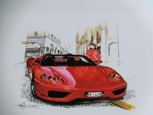 bowイラスト-270 /フェラーリ 360 スパイダー// Ferrari 360 Spider -270-2000.12//1枚のみ