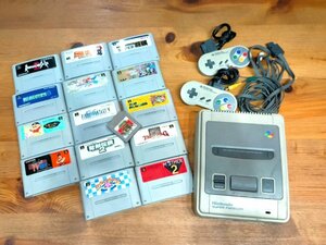 【1円スタート】スーパーファミコン・ゲームソフトおまとめ　本体/コントローラー/AVケーブル/ゲームソフト　u897