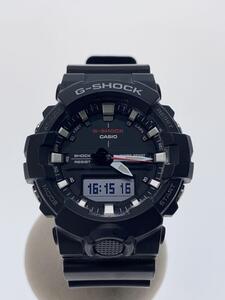 CASIO◆クォーツ腕時計・G-SHOCK/デジアナ/ラバー/BLK/BLK