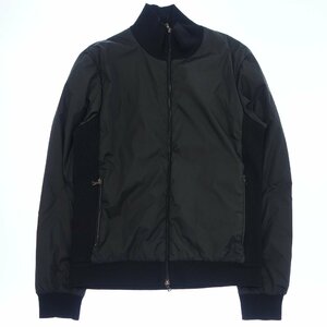 中古◆プラダ ナイロンブルゾン ニット切替 ジップアップ ブラック サイズ52 ジャケット PRADA【AFB29】