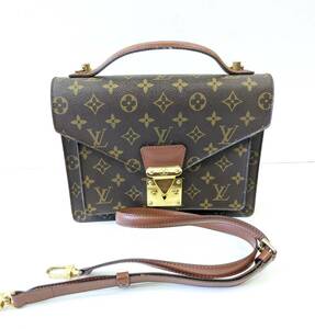 ■ ルイヴィトン M51185 モンソー モノグラム 2Way ハンドバッグ ショルダーバッグ LOUIS VUITTON ゴールド金具