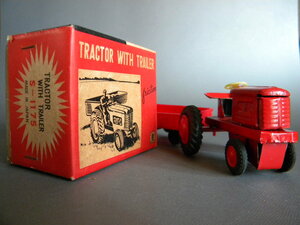 当時物 ★★TRACTOR WITH TRAILER 日本製サンエス !! 作動良好 トラクター＆トレーラー 建設機械「定形外LP可」★★未使用 デッドストック2