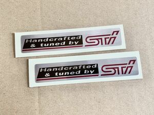 STiステッカー　★ Handcrafted & tuned by STI 2枚.