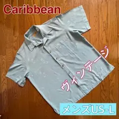 Caribbean カリビアン ヴィンテージ シルク アロハ US-L