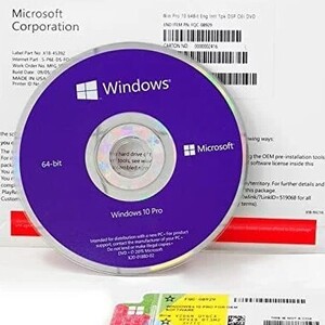 セール！　【新品】Microsoft Windows10 Pro 64bit DSP版 DVD 日本語 1台分　【未開封】