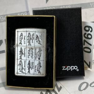 1000円スタート ZIPPO 美商品 フィッシング 釣り 山女魚 鮎 日本魚 1996年製 アウトドア 化粧箱有り オイルライター ジッポー Z0769