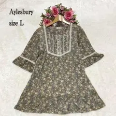 美品　Aylesbury アリスバーリー　Lサイズ　花柄　フリル　チュニック