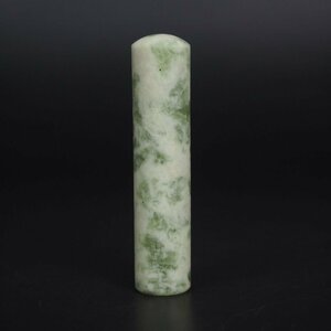 【金富士】天然玉製印材 6.7×1.4ｃｍ　検/唐物中国古玩骨董墨和紙文房具硯筆三星紅星