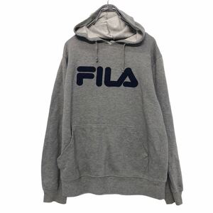 FILA ロゴ スウェット パーカー S グレー フィラ スポーツ 古着卸 アメリカ仕入 a503-6138