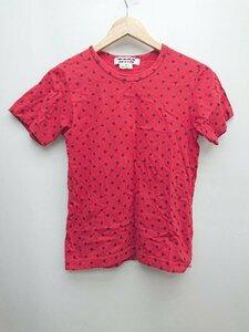 ◇ COMME des GARCONS AD2011 ドット 水玉 半袖 Tシャツ カットソー サイズS レッド ブラック レディース P