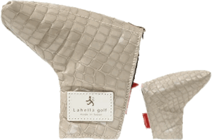 ★送料込価格★Lahella Golf Blade Crystal Croco Leather Putter Cover Beige★ラヘラゴルフ　クロコ　ブレード型　パターカバー★