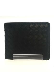 BOTTEGA VENETA◆2つ折り財布/レザー/BLK/メンズ/113993