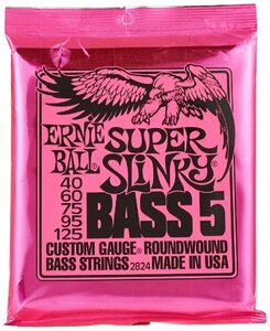 正規品 ERNIE BALL 2824 ベース弦 5弦 (40-125) 5-STRING SUPER SLINKY