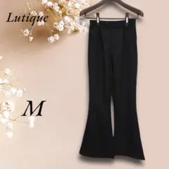 Z6329【Lutique】ルティーク ブーツカットパンツ ウエストゴム M