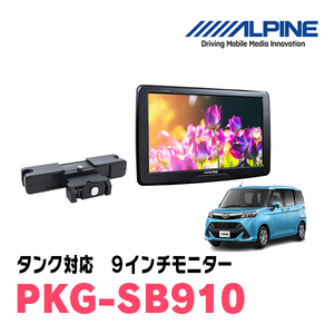 タンク(H28/11～R2/9)用　アルパイン / PKG-SB910　9インチ・ヘッドレスト取付け型リアビジョンモニター