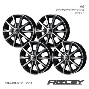 RiZLEY/MG エブリイワゴン DA17W アルミホイール4本セット【13×4.0B 4-100 INSET45 ブラックメタリックポリッシュ】0039902×4