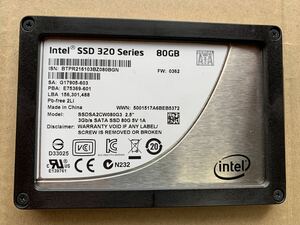 【使用時間20304時間】intel 320series 80GB SSDSA2CW080G3 2.5 SATA SSD⑱