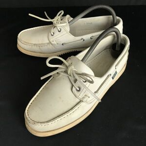 パラブーツ　Paraboot For SHIPS★本革/デッキシューズ【7/25.5/白/WHITE】シップス別注/Shoes/boots/japan◆pF-61