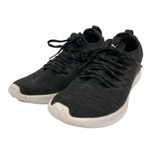 プーマ PUMA IGNITE FLASH EVOKNIT J イグナイトフラッシュ スニーカー 無地 24.5 黒 ブラック 白 ホワイト 191234-10 メンズ