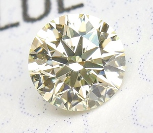 【１００円～】VS1！EXCELLENT！0.192ｃｔ 天然ダイヤ VERY LIGHT YELLOW（ナチュラルカラー）