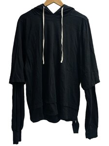 RICK OWENS DRKSHDW◆Hustler Hoodie/L/コットン/ブラック/DU02C5281-RN