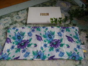 FEILER　フェイラーブルーポピーズストール＠未使用＠値下げ！！＠