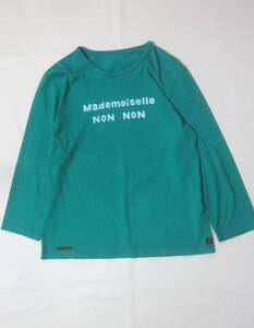 Mademoiselle NON NON マドモアゼルノンノン パパス 日本製 七分袖Ｔシャツ カットソー レディース40 L 緑 7128