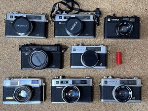 ★美品・良品★ ヤシカ YASHICA ELECTRO まとめ★ 35 GS / 35 GT / 35 CC / 35 GX/ M ミニスター / 35/ 35 / 電池アダプター1個付 #1012-3