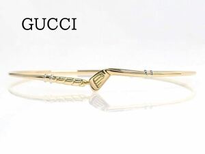 GUCCI グッチ 750 バングル イエローゴールド ゴルフクラブ モチーフ