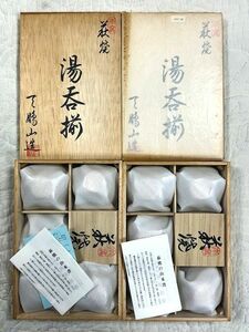 未使用★天鵬山★萩焼 椿窯 湯呑揃 10客セット/自宅保管品