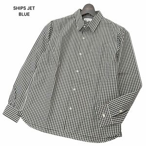 SHIPS JET BLUE シップス 通年 Outlast★ 長袖 ギンガム チェック シャツ Sz.M　メンズ　C4T06612_7#C