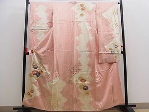 平和屋野田店■豪華振袖　駒刺繍　吉祥菊花文　暈し染め　金彩　逸品　n-kg5583