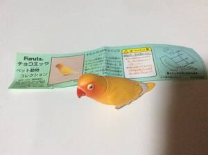 フルタ チョコエッグ ペット動物コレクション キエリクロボタンインコ ルチノー