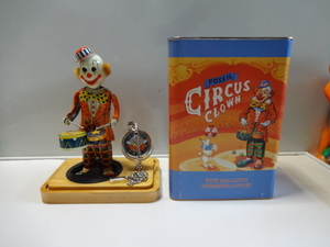 FOSSIL CIRCUS CLOWN フォッシル 懐中時計＆ブリキ(クラウン・日本製) 時計 ブリキ 未使用品 デッドストック ゼンマイ駆動 