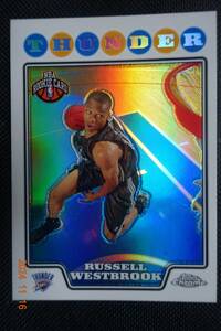 Russell Westbrook 2008-09 Topps Chrome No.184 Rookie Refractor 