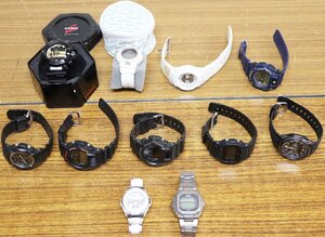 S◇ジャンク品◇腕時計 11点 まとめてセット G-SHOCK/ジーショック/Baby-G/CASIO/GBA-400/BGR-290/ MRG-110T/DW-6900GM/DW-6900B 他