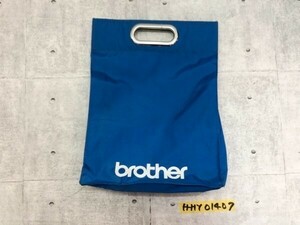 brother ブラザー ロゴ入り ナイロン調生地 ハンドバッグ かばん 青 ブルー