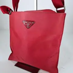 PRADA プラダ　テスートナイロン　ハンドバッグ　RED