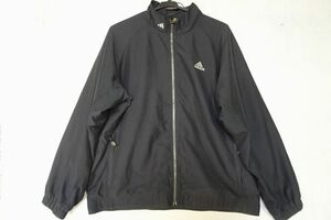 adidas/アディダス/ジャンパー/ゴルフウェア/裏地フリース/スタンドカラー/前ジップアップ/袖口・裾ゴム/黒/ブラック/Lサイズ(11/18R)