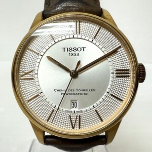 M927-C8-1235◎ TISSOT ティソ シュマンデトゥレル T099407A デイト 裏スケ メンズ 腕時計 自動巻き 稼働