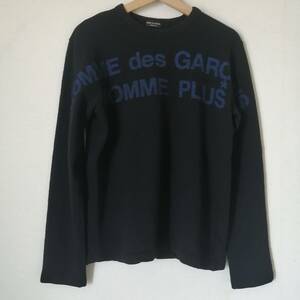 90s 99AW スーベニールキッチュ エルメス期 ウール縮絨ニット COMME des GARCONS HOMME PLUS コムデギャルソンオムプリュス ロゴ セーター