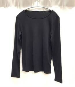 ☆ lanvin collection ランバンコレクション 長袖カットソー #38 (約) M サイズ ブラック 黒 レディース